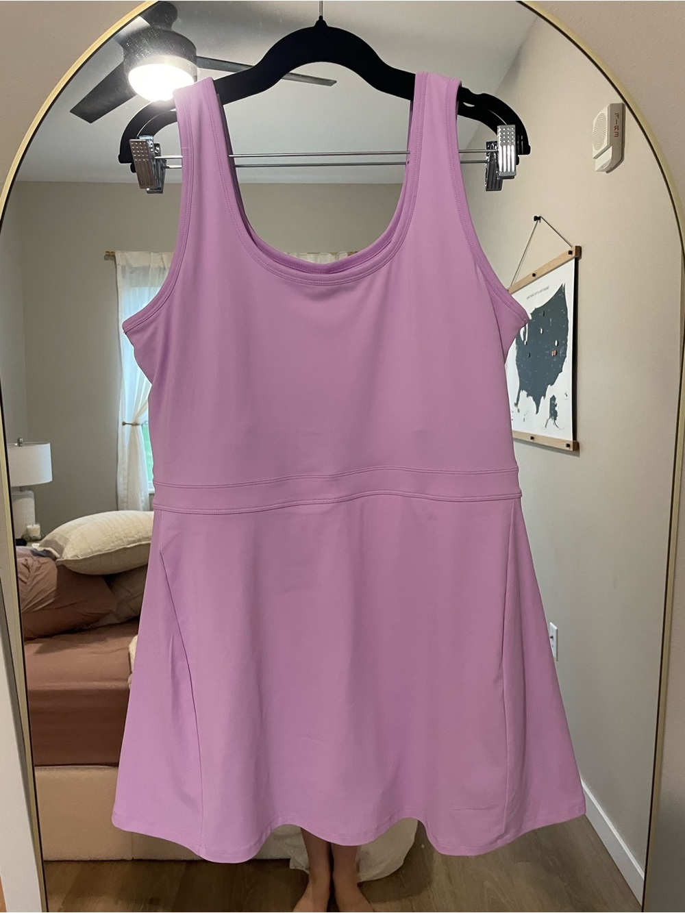 Fabletics Lavender Scoop Neck Athletic Dress